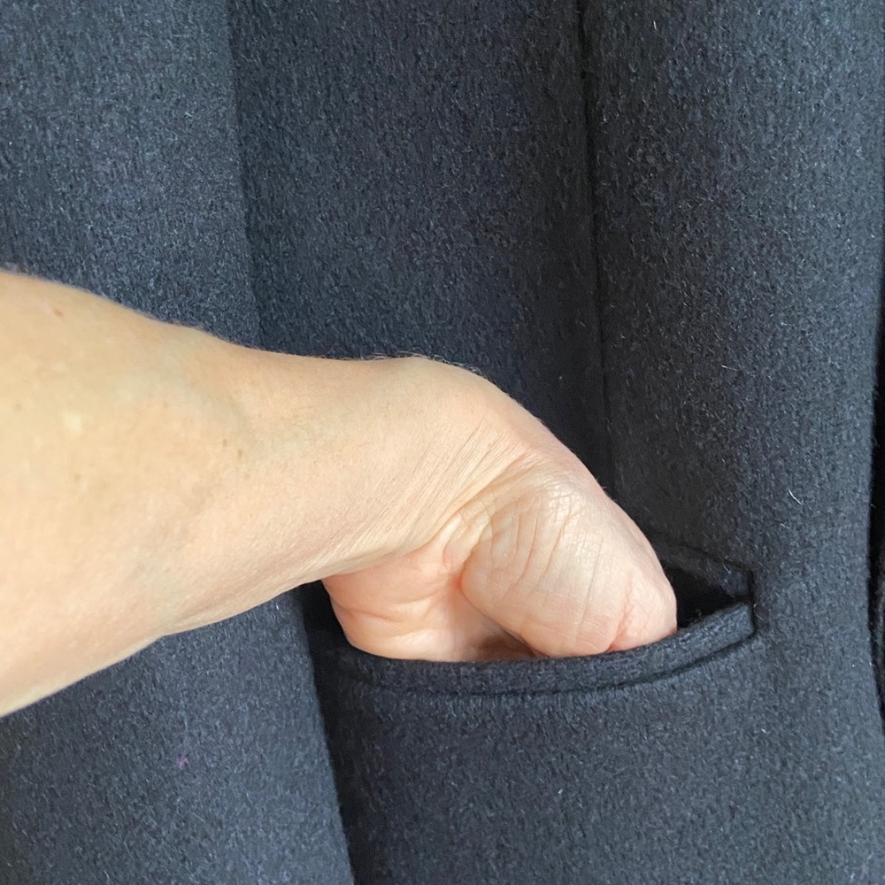 VINTAGE Falcone classic men's wool double breasted fully lined.overcoat Size M/L - Picture 4 of 14